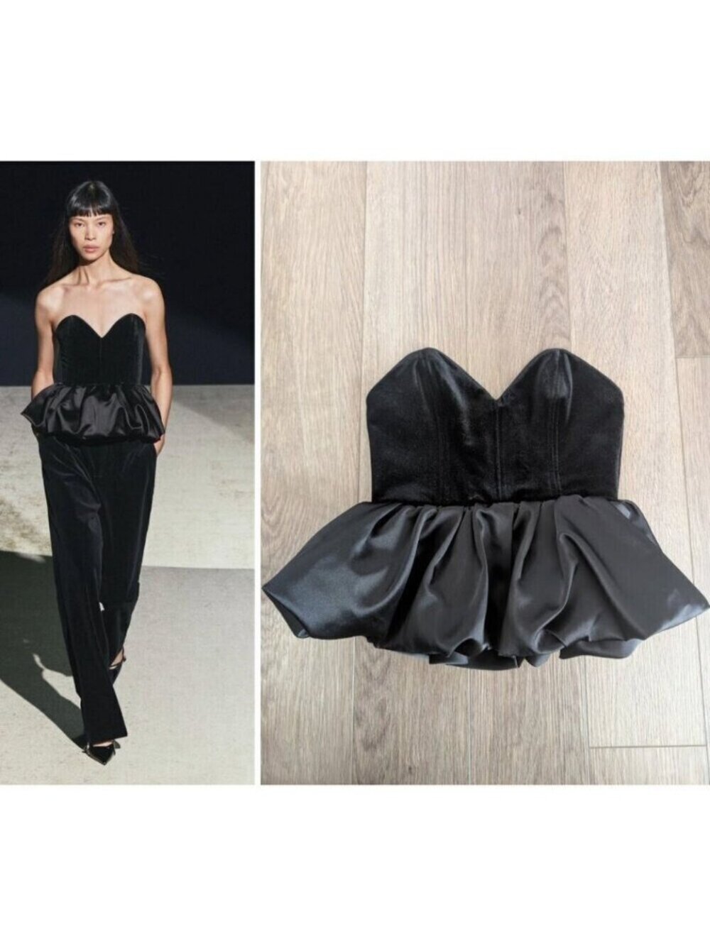 NEW Zara | ZW Velvet Corset Top
